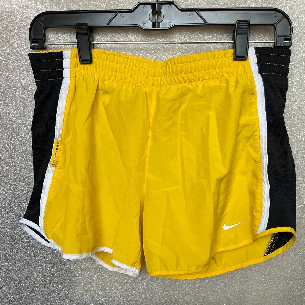 Women's Nike Dri-Fit Black & Yellow Livestrong Running Short Size S